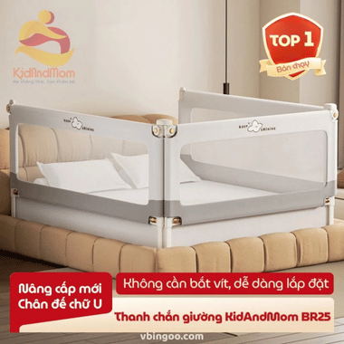 Thanh chắn giường cao cấp KidAndMom BR02