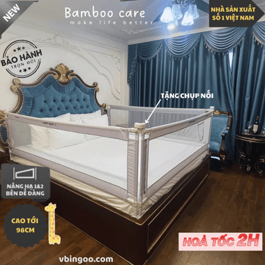 Thanh chắn giường cho bé BamBoo mới nhất 2025