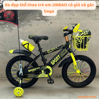 Xe đạp thể thao trẻ em JINBAO có giỏ và gác baga 
