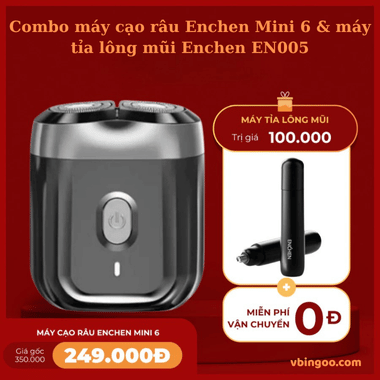 Combo máy cạo râu Enchen Mini 6 & máy tỉa lông mũi Enchen EN005