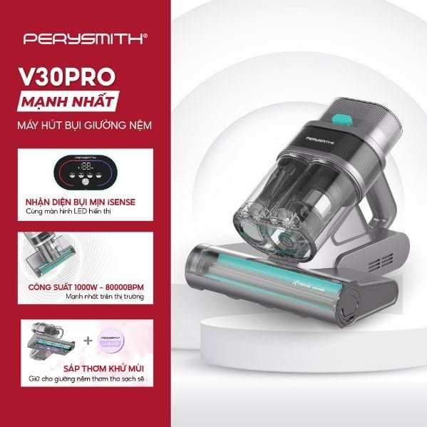 Máy Hút Bụi Giường Nệm PerySmith V30Pro