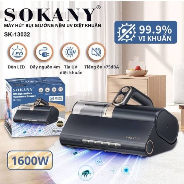 Máy Hút Bụi Giường Nệm SOKANY SK-13032 Công Suất Cao 1600W