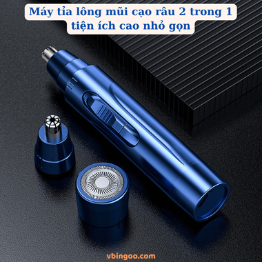 Máy tỉa lông mũi cạo râu 2 trong 1 tiện ích cao nhỏ gọn