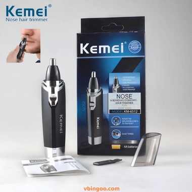 Máy tỉa lông mũi dùng pin cao cấp Kemei KM-6512