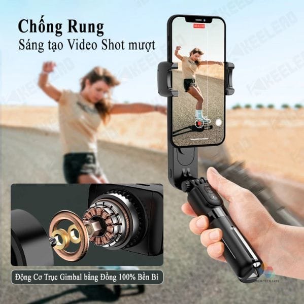 Gimbal chong rung dien thoai CYKE Q09 Gimbal chống rung điện thoại CYKE Q09
