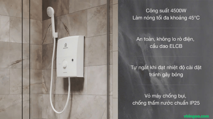 May nuoc nong truc tiep Ariston AURES EASY 3.5 Máy nước nóng trực tiếp Ariston AURES EASY 3.5