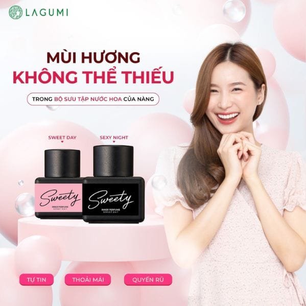 Nuoc Hoa Vung Kin LAGUMI Duong Am Giam Tham Luu Huong 24H Thom Lau Nước Hoa Vùng Kín LAGUMI Dưỡng Ẩm Giảm Thâm Lưu Hương 24H Thơm Lâu