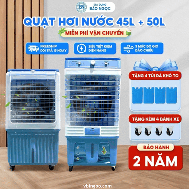 Quạt Điều Hòa Không Khí 80L có bánh xe