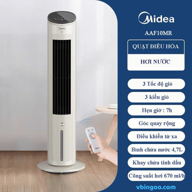 Quạt tháp điều hòa hơi nước tạo ion âm MIDEA