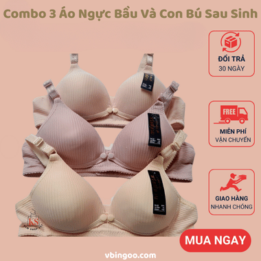 Combo 3 Áo Ngực Bầu Và Con Bú Sau Sinh