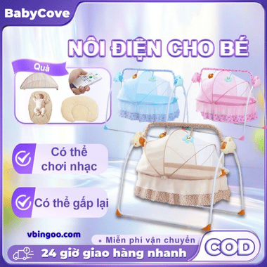 Nôi điện cho bé cao cấp ,tùy chỉnh độ cao chống trào ngược