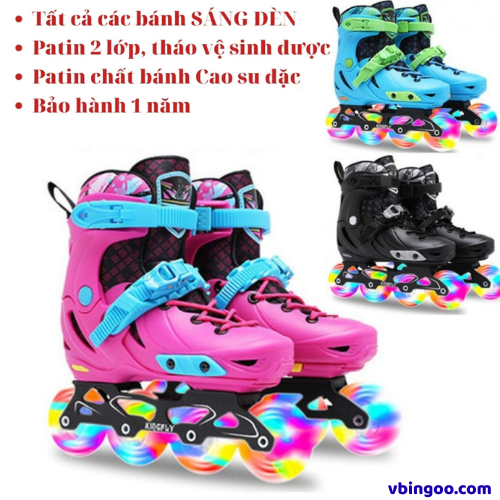 Patin tre em nguoi lon Kingfly W198 Patin trẻ em người lớn Kingfly W198
