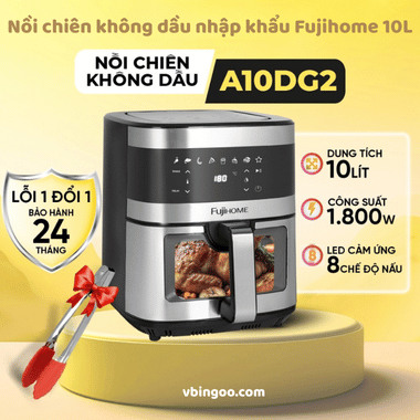Nồi chiên không dầu nhập khẩu Fujihome 10L