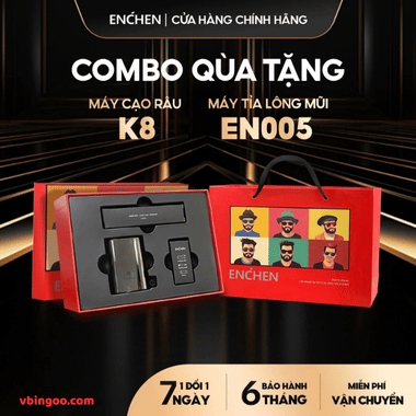 Combo quà tặng máy cạo râu Enchen K8