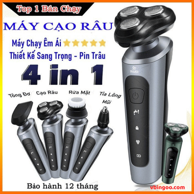 Máy cạo râu sạc điện 9D Shaver 4 trong 1