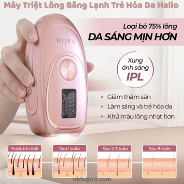 Máy Triệt Lông Băng Lạnh Trẻ Hóa Da Halio 