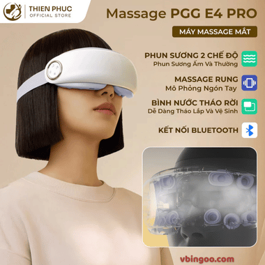 Máy massage mắt PGG phun sương chườm ấm giúp dưỡng ẩm mắt