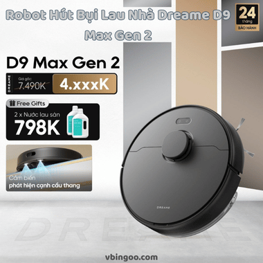 Robot Hút Bụi Lau Nhà Dreame D9 Max Gen 2