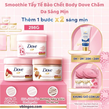 Smoothie Tẩy Tế Bào Chết Body Dove Chăm Da Sáng Mịn