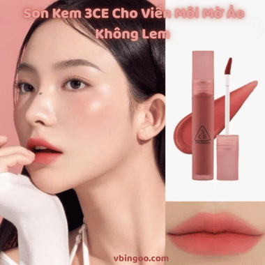 Son Kem 3CE Cho Viền Môi Mờ Ảo Không Lem 