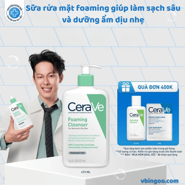 Sữa rửa mặt foaming giúp làm sạch sâu và dưỡng ẩm dịu nhẹ