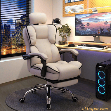 Ghế gaming công thái học bọc da cao cấp có gác chân