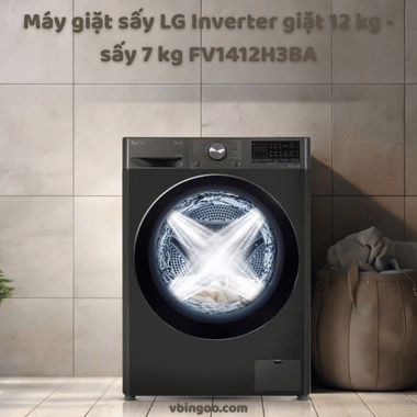 Máy giặt sấy LG Inverter giặt 12 kg - sấy 7 kg FV1412H3BA
