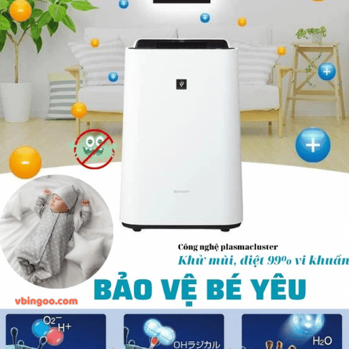 May loc khong khi Sharp KC 50 Máy lọc không khí Sharp KC-50