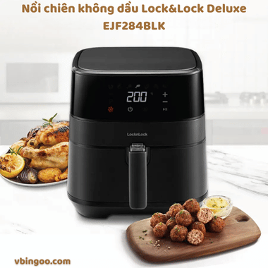 Nồi chiên không dầu Lock&Lock Deluxe EJF284BLK
