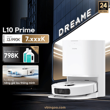 Robot lau sàn hút bụi tự làm sạch Dreame L10 Prime