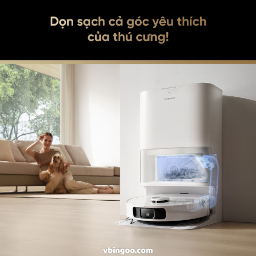 Robot lau san hut bui tu lam sach thong minh Dreame L10s Ultra Gen 2 Robot lau sàn hút bụi tự làm sạch thông minh Dreame L10s Ultra Gen 2