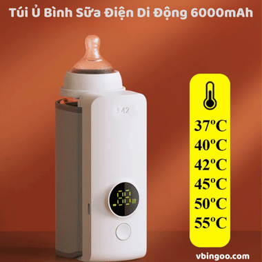 Túi Ủ Bình Sữa Điện Di Động 6000mAh