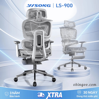 ghế xoay công thái học Nâng cấp chân thép Yisong LS900