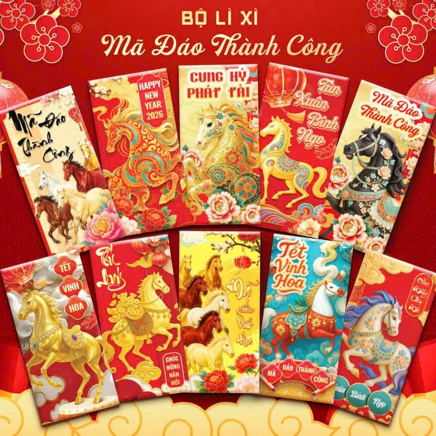 Bao Lì Xì Bính Ngọ Tết 2026