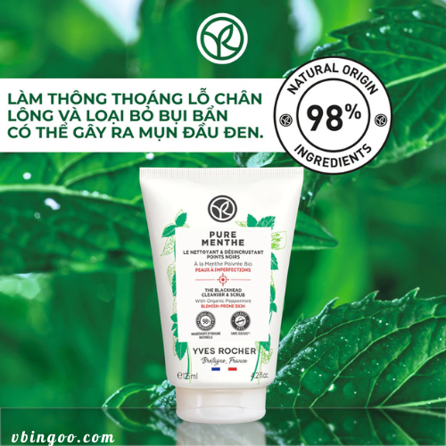 Combo 2 Sua rua mat tay te bao chet mun dau den Pure Menthe Combo 2 Sữa rửa mặt tẩy tế bào chết & mụn đầu đen Pure Menthe