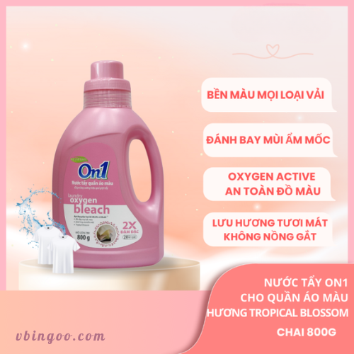 Nuoc tay quan ao On1 mau huong Tropical Blossom Nước tẩy quần áo On1 màu hương Tropical Blossom