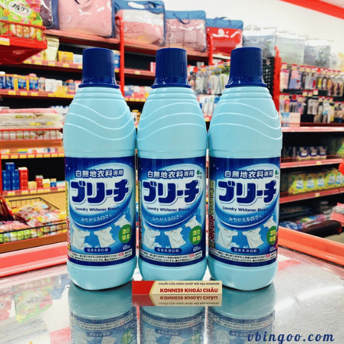 Nuoc tay quan ao dung cho vai trang Mitsuei Smile Choice 600ml Nước tẩy quần áo dùng cho vải trắng Mitsuei Smile Choice 600ml