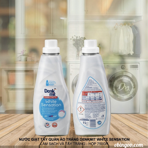 Nuoc tay quan ao trang Denkmit White Sensation Nước tẩy quần áo trắng Denkmit White Sensation