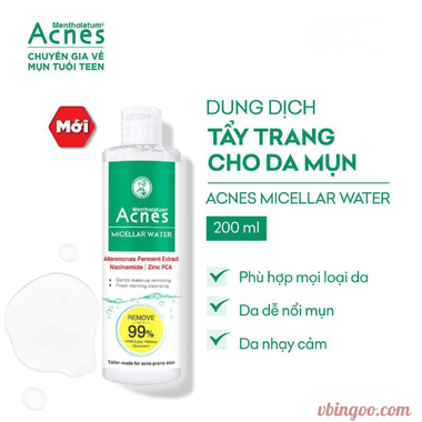 Nước tẩy trang cho da mụn Acnes