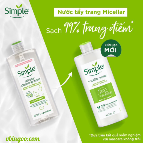 Nuoc tay trang simple Micella Nước tẩy trang simple Micella