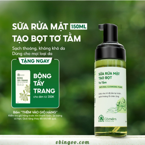 Sua Rua Mat Tao Bot To Tam Duong Am Lam Sach Sau Cho Da Sữa Rửa Mặt Tạo Bọt Tơ Tằm Dưỡng Ẩm Làm Sạch Sâu Cho Da
