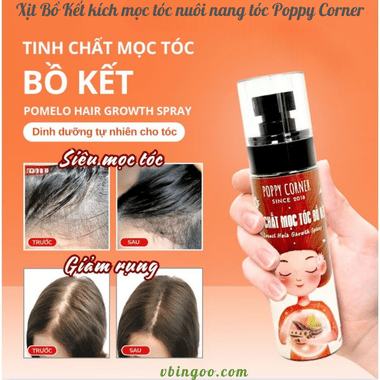 Xịt Bồ Kết kích mọc tóc nuôi nang tóc Poppy Corner