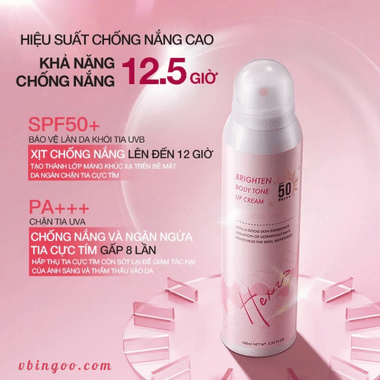 Xịt chống nắng nâng tone HEXZE 