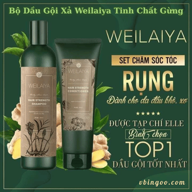 Bộ Dầu Gội Xả Weilaiya Tinh Chất Gừng
