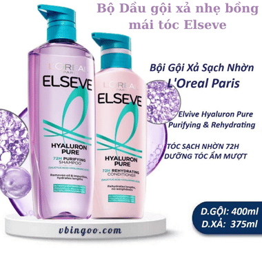 Bộ Dầu gội xả nhẹ bồng mái tóc Elseve