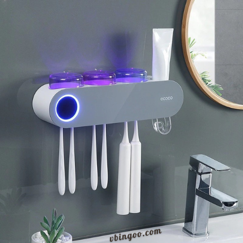 Bộ Nhả Kem Đánh Răng ECOCO Khử Trùng Bằng Tia UV
