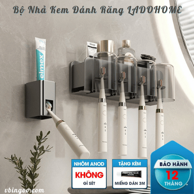 Bộ Nhả Kem Đánh Răng LADOHOME