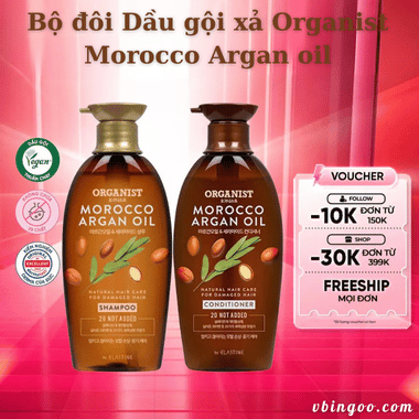 Bộ đôi Dầu gội xả Organist Morocco Argan