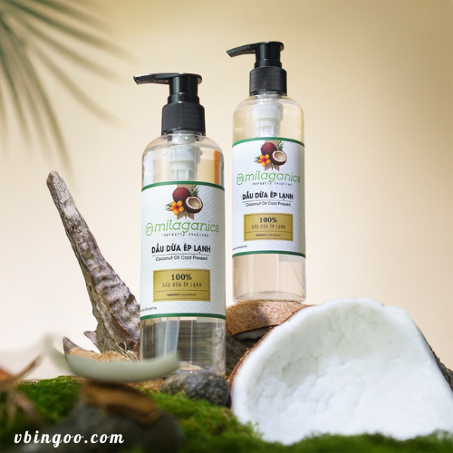 Dau Dua Ep Lanh Tinh Khiet Milaganics Dầu Dừa Ép Lạnh Tinh Khiết Milaganics