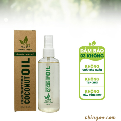Dau Dua Tinh Khiet Len Men Tach Lanh Viet Healthy chai 100ml Dầu Dừa Tinh Khiết Lên Men Tách Lạnh Viet Healthy chai 100ml